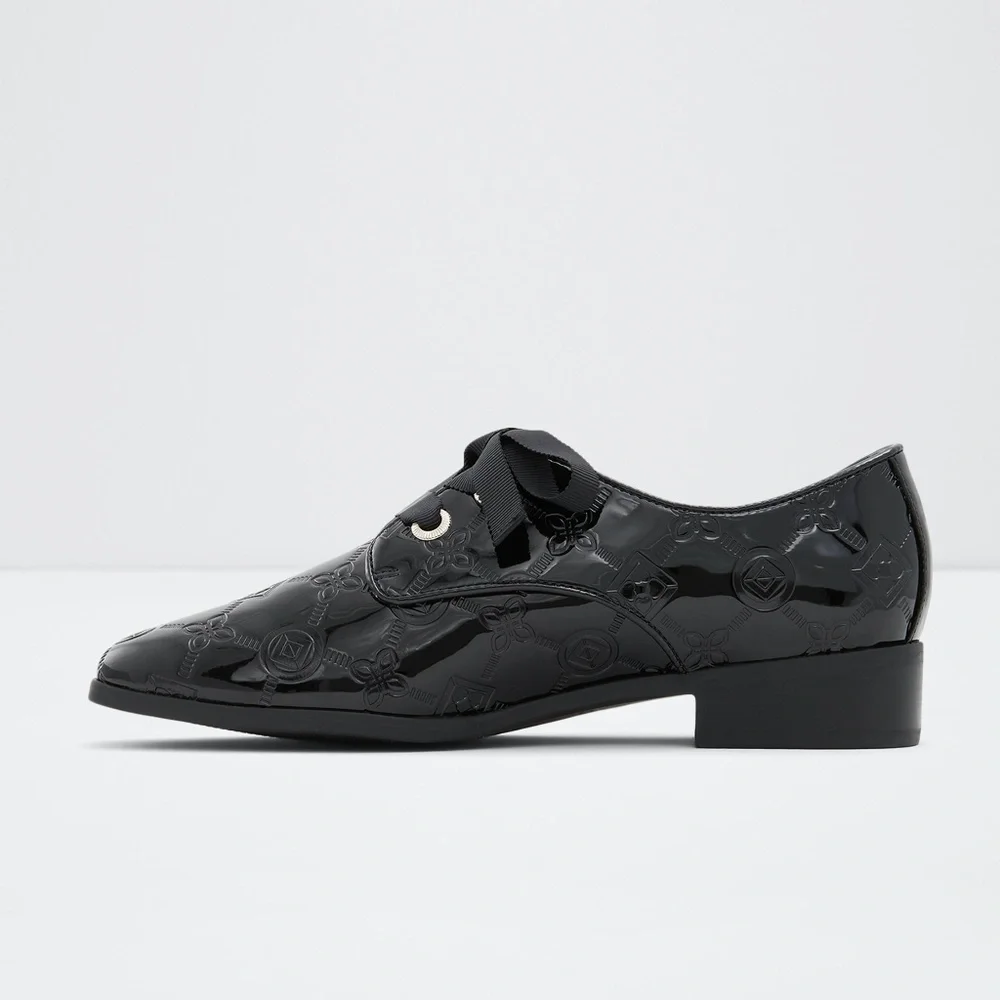 Aldo Oxford shoes Womens 8.5 Black Patent Flex Comfort Tech Shoes - Picture 12 of 14